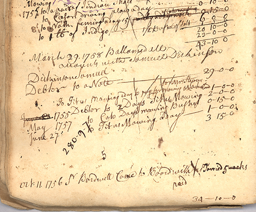 Jonathan Ashley's account book